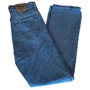 Wrangler Authentic Jeans Mens 29x32 Blue Straight Leg 100% Cotton Denim